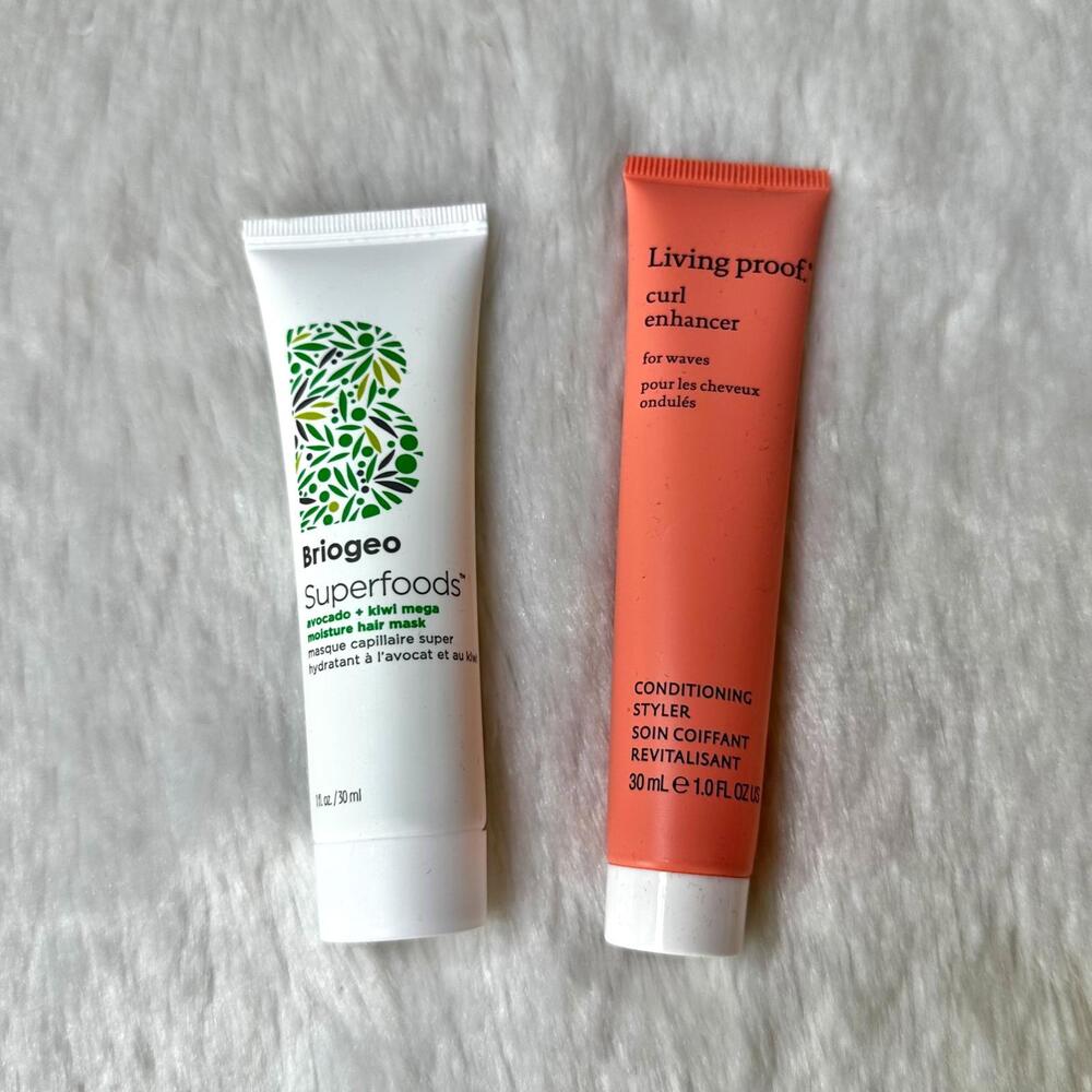 NEW Briogeo & Living Proof Hair Care Set Curl Enhancing Vegan Travel Size